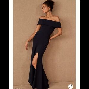 NWT BHLDN Delice off the shoulder dress black 6